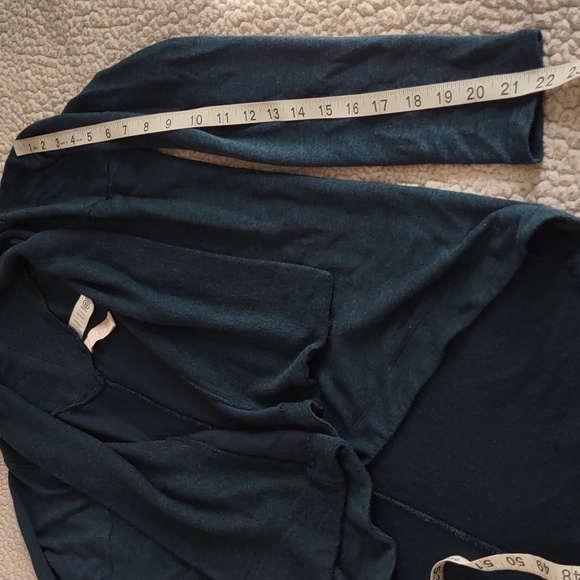 Athleta XS Green Modal Blend Open Front Waterfall Sweater - Picture 8 of 11